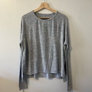 Rag & Bone Jean Womens Camden Long Sleeve Top Size S Gray Heathered Lightweight